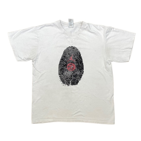 Vintage‎ 00s Y2K Jordan T-Shirt Jumpman Logo Fingerprint Tee Men's Sz M - Picture 1 of 9